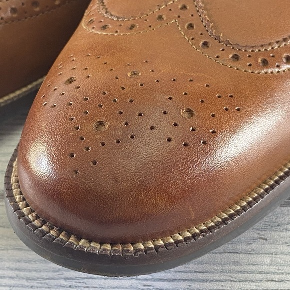 Cole Haan Benton Shoes Mens 12 M Brown Leather Wingtip Oxford Classic Office main image 9